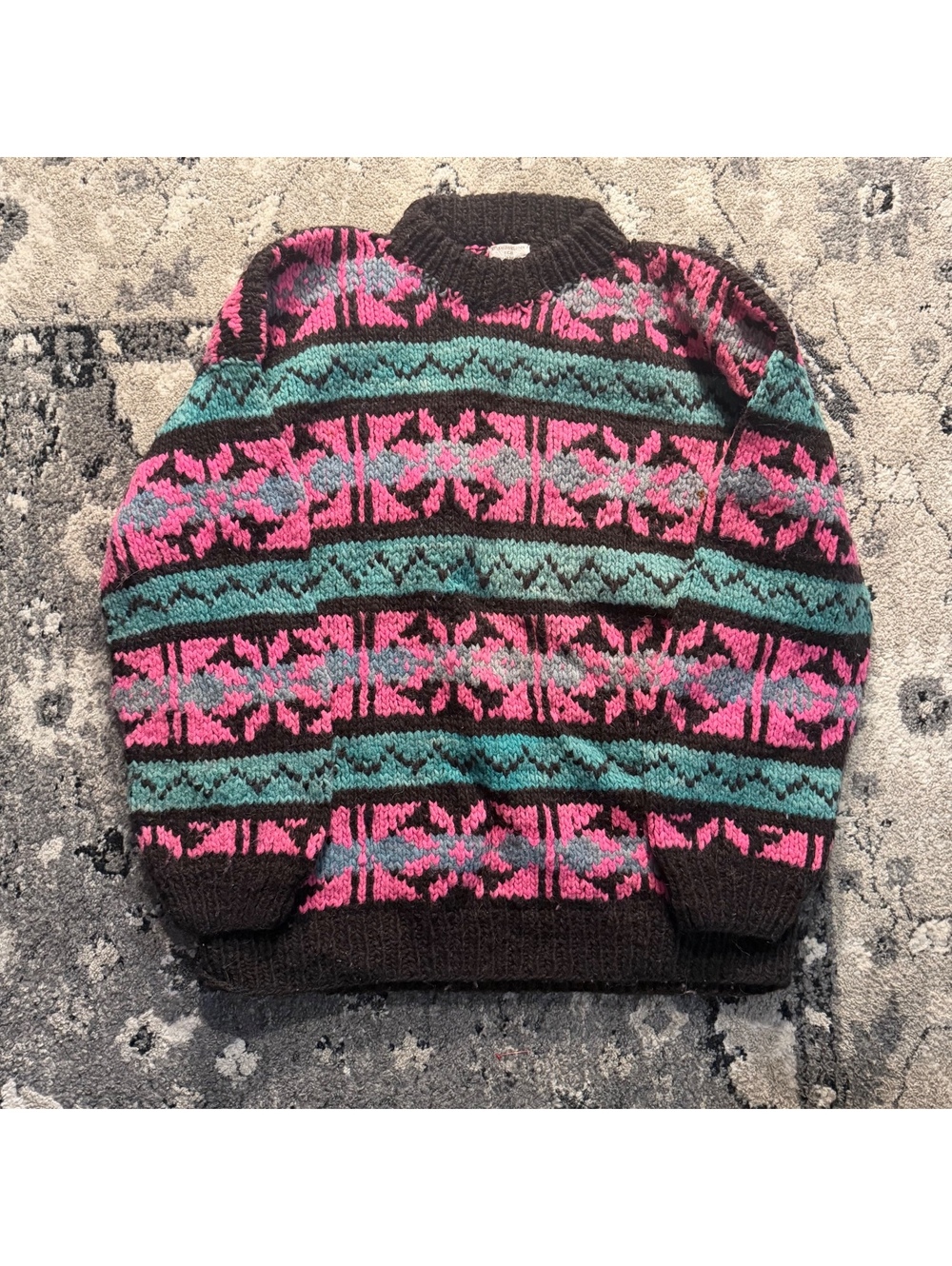 Vintage 100% Wool 80’s Multicolor Sweater